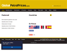 Tablet Screenshot of globalpetrolprices.com
